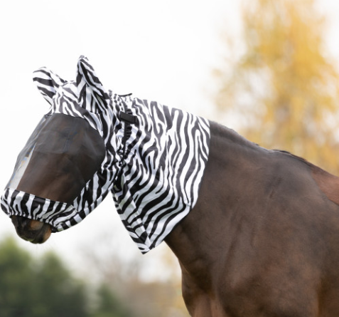 Hy Equestrian Sweet Itch Zebra Fly Mask image 4